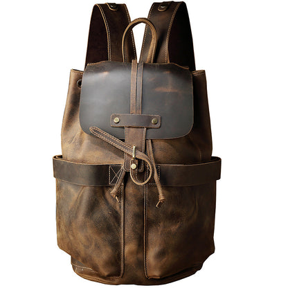 Handmade Full-Grain Leather Backpack for Men & Women