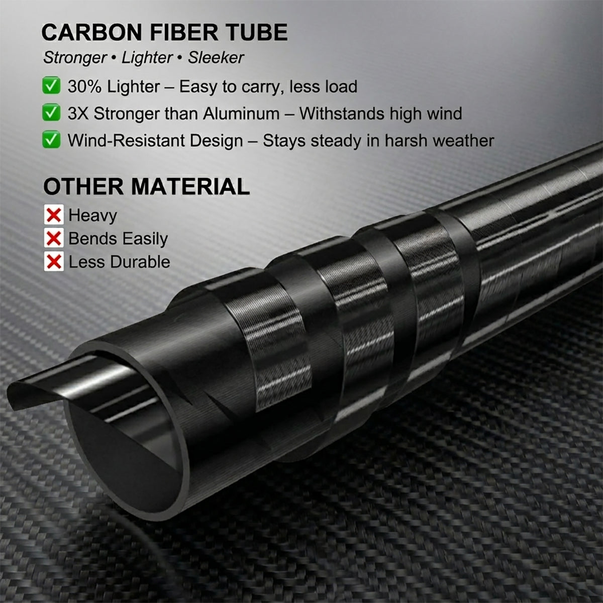 Heavy-Duty Carbon Fiber Telescopic Pool Pole