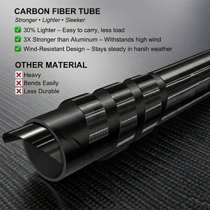 Heavy-Duty Carbon Fiber Telescopic Pool Pole