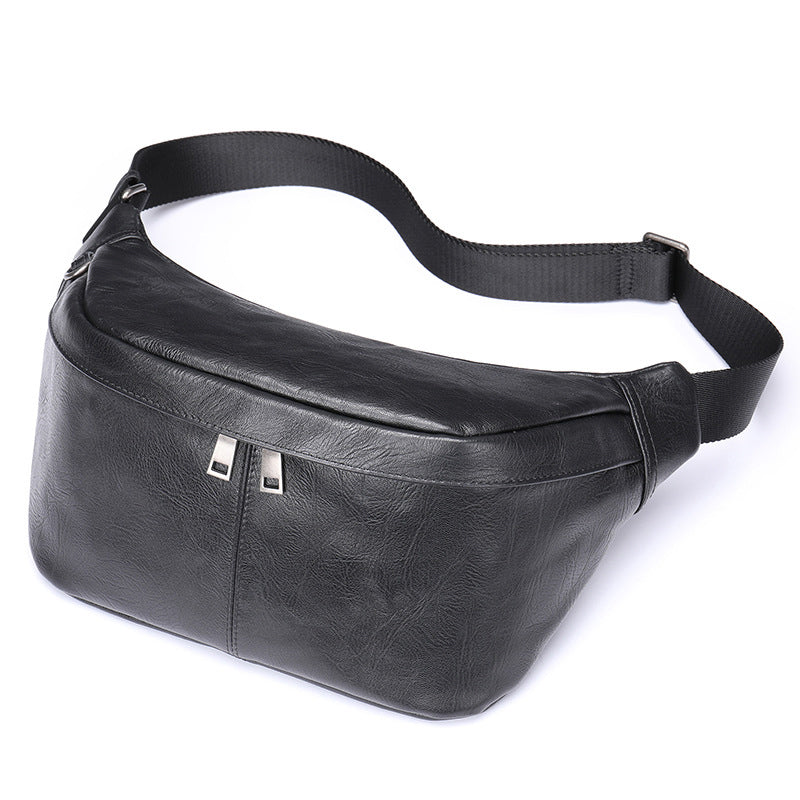 Leather Bum Bag for Travel Sports Hiking Cycling