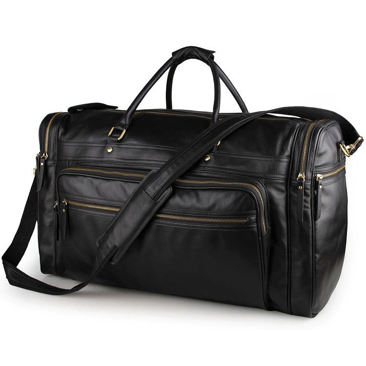 Oversized Carry On Bag Full Grain Leather Travel Duffel Bag