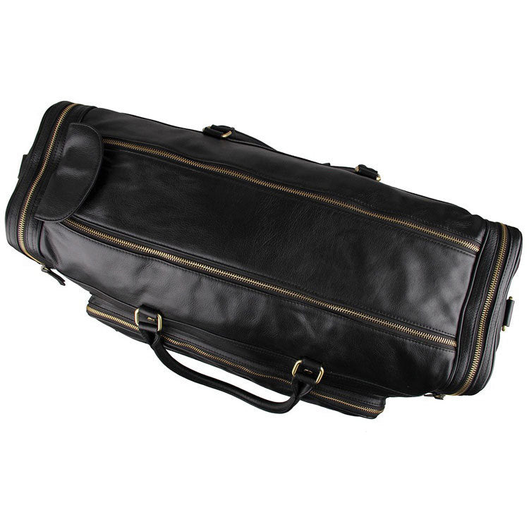 Oversized Carry On Bag Full Grain Leather Travel Duffel Bag