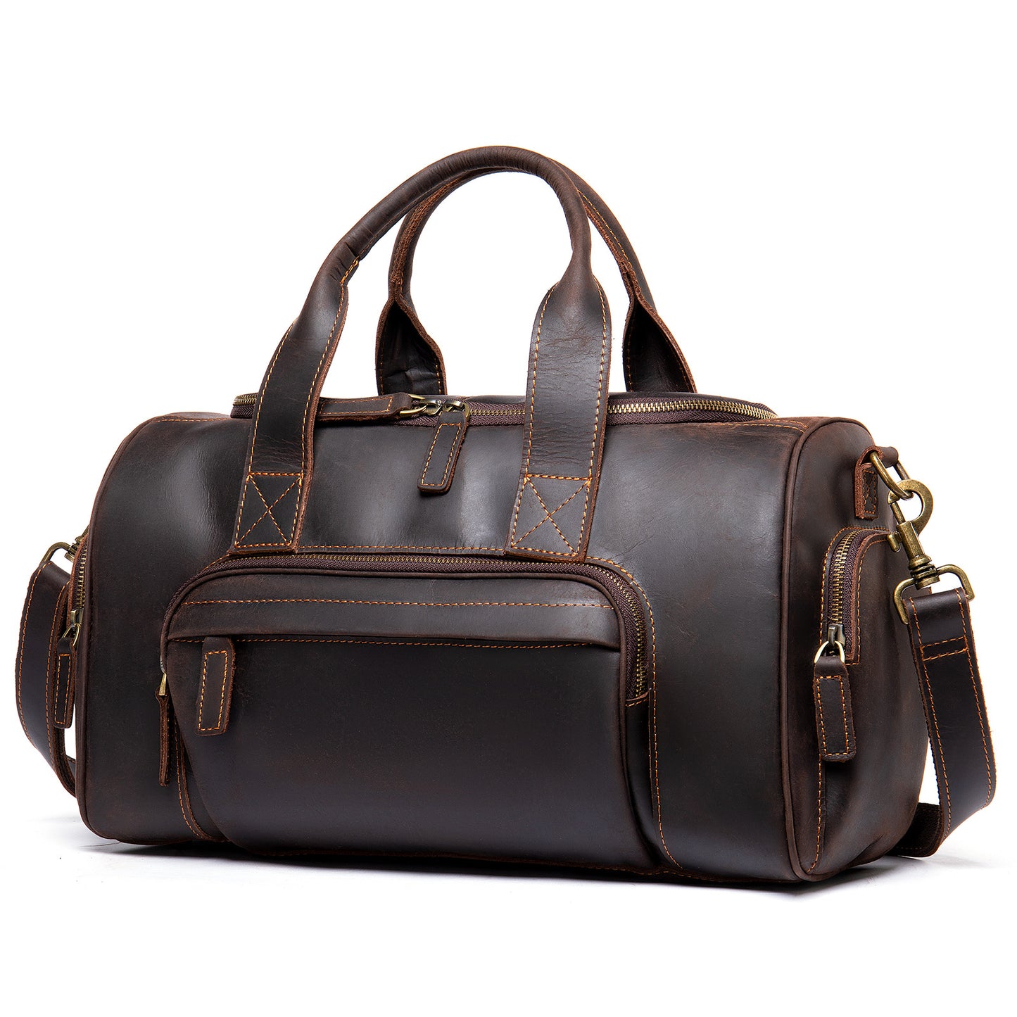 Handmade Leather Travel Duffel Bag