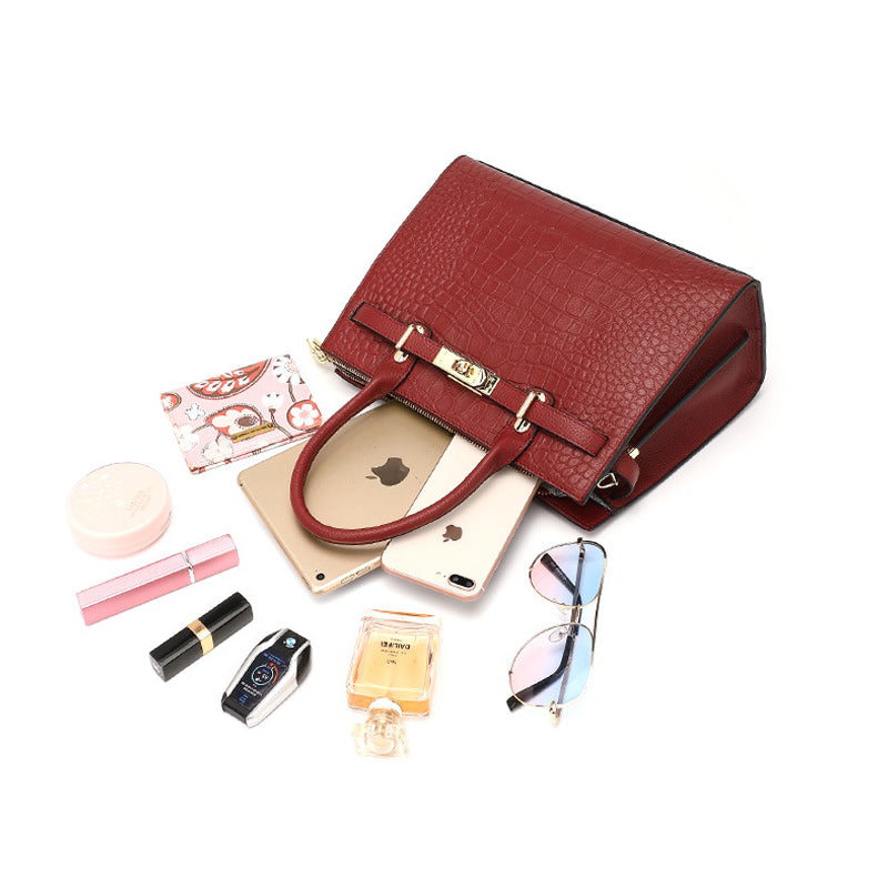 Leather Crossbody Satchel Bag for Women