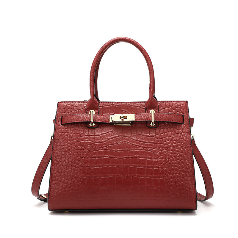 Leather Crossbody Satchel Bag for Women