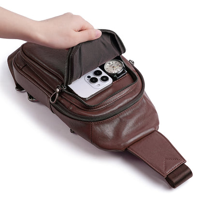 Leather Crossbody Sling Bag