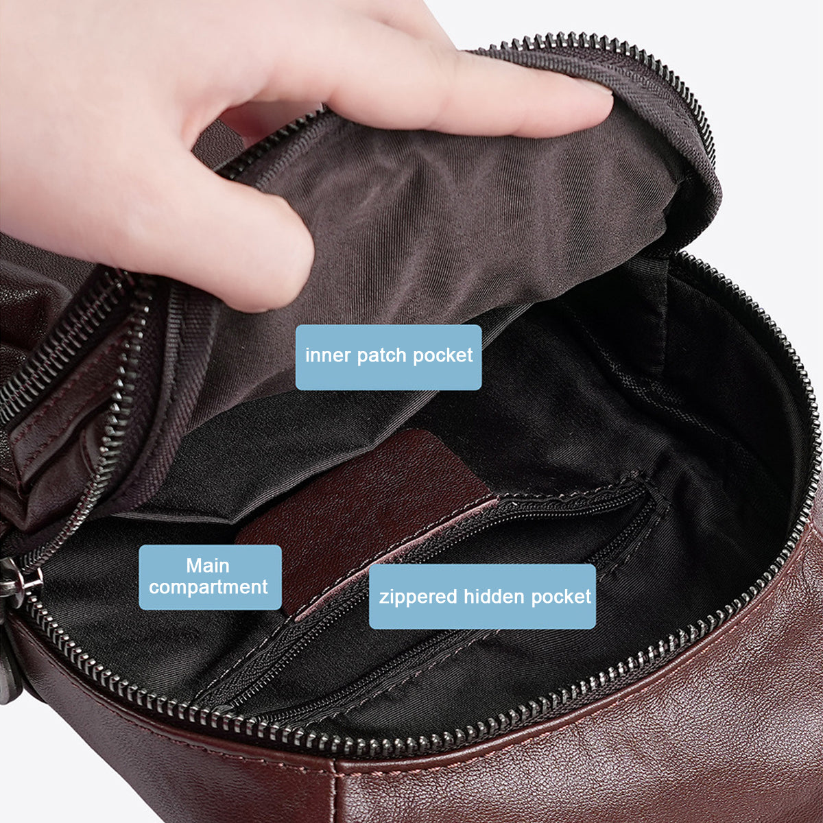 Leather Crossbody Sling Bag