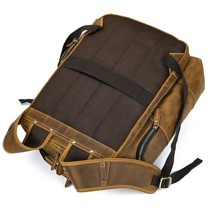 Leather Laptop Backpack