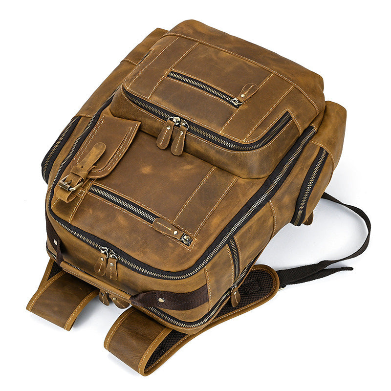 Leather Laptop Backpack