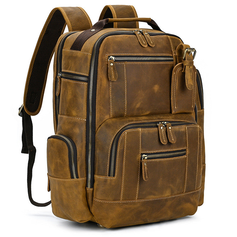 Leather Laptop Backpack