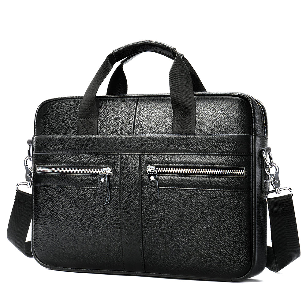 Men's Leather Messenger Bag, Fit 14-inch Laptop