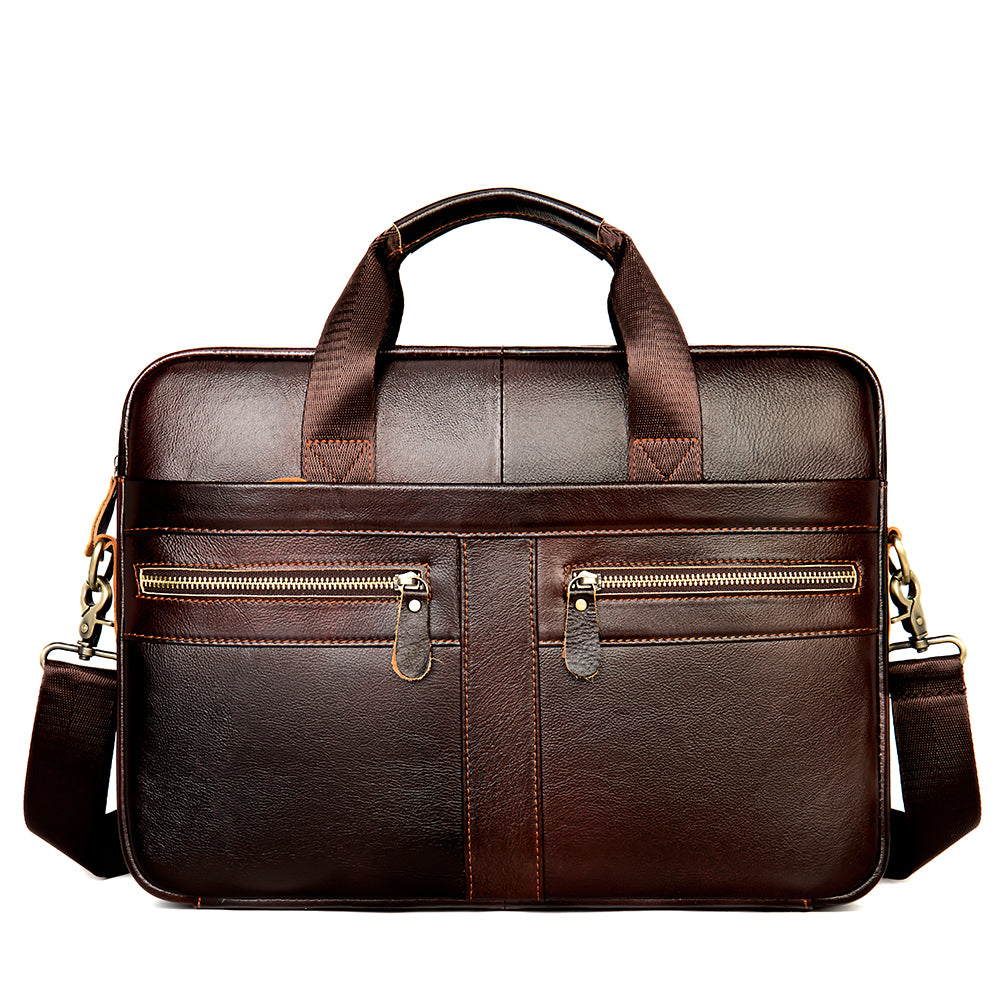 Men's Leather Messenger Bag, Fit 14-inch Laptop