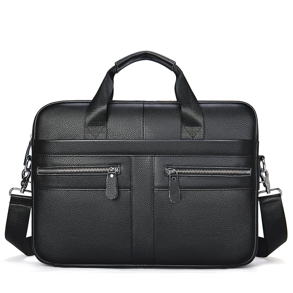 Men's Leather Messenger Bag, Fit 14-inch Laptop