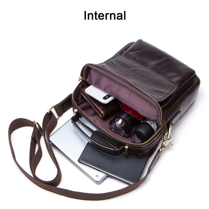 Leather Messenger Bag for Men