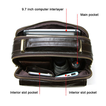 Leather Messenger Bag for Men