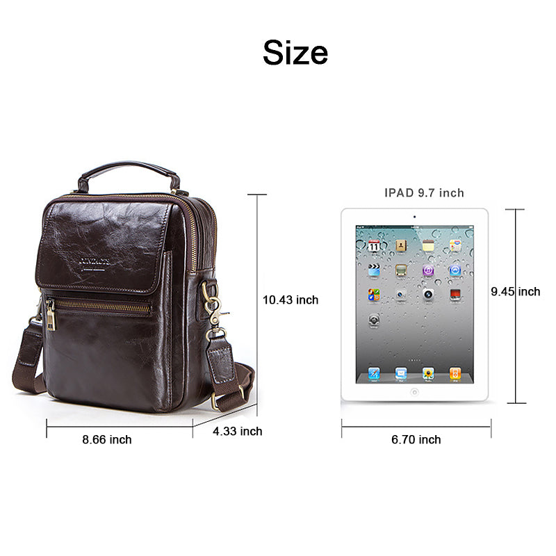 Leather Messenger Bag for Men