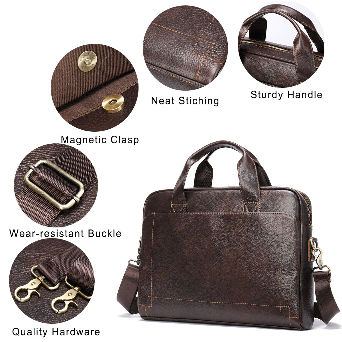 Leather Briefcases Laptop Messenger Bags