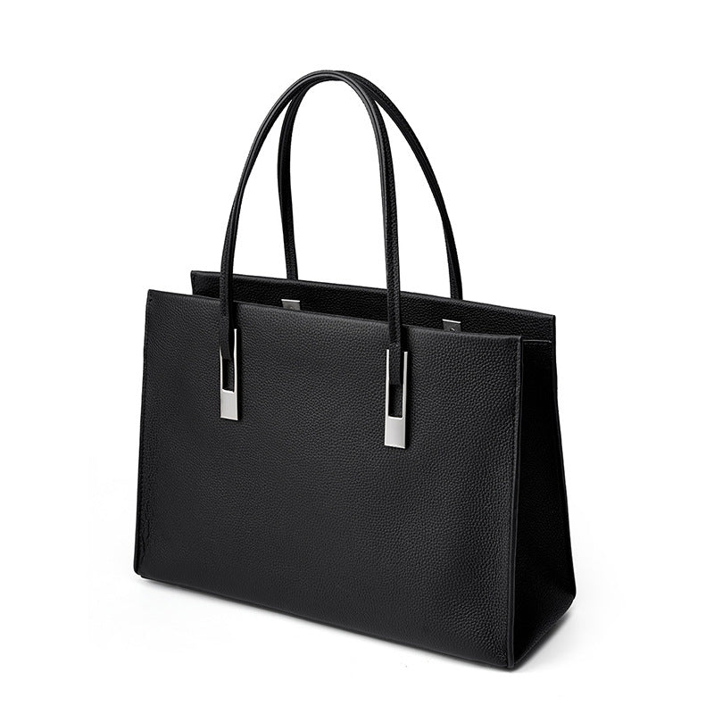 Women's Leather Work Tote Bag