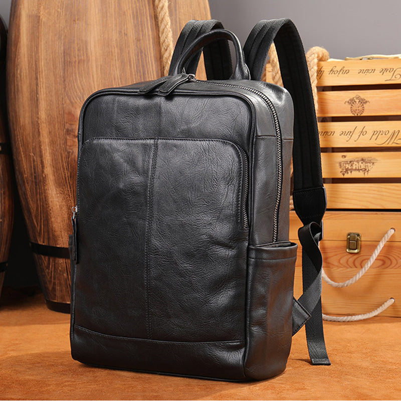 Luxury Genuine Leather Men's Backpack