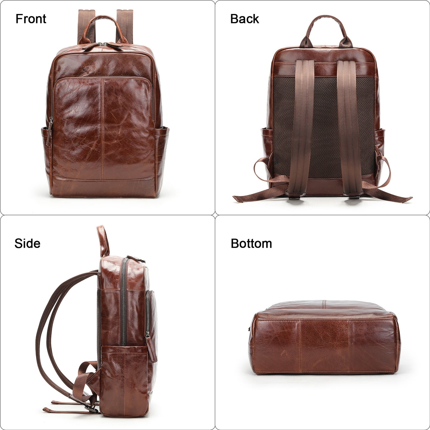Luxury Genuine Leather Men's Backpack