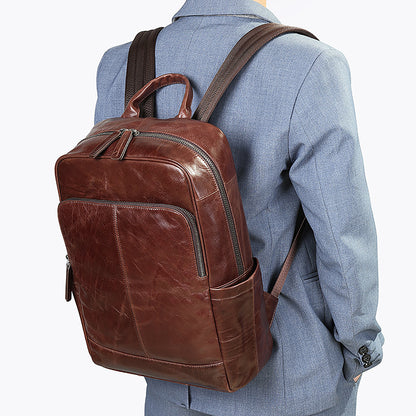 Luxury Genuine Leather Men's Backpack
