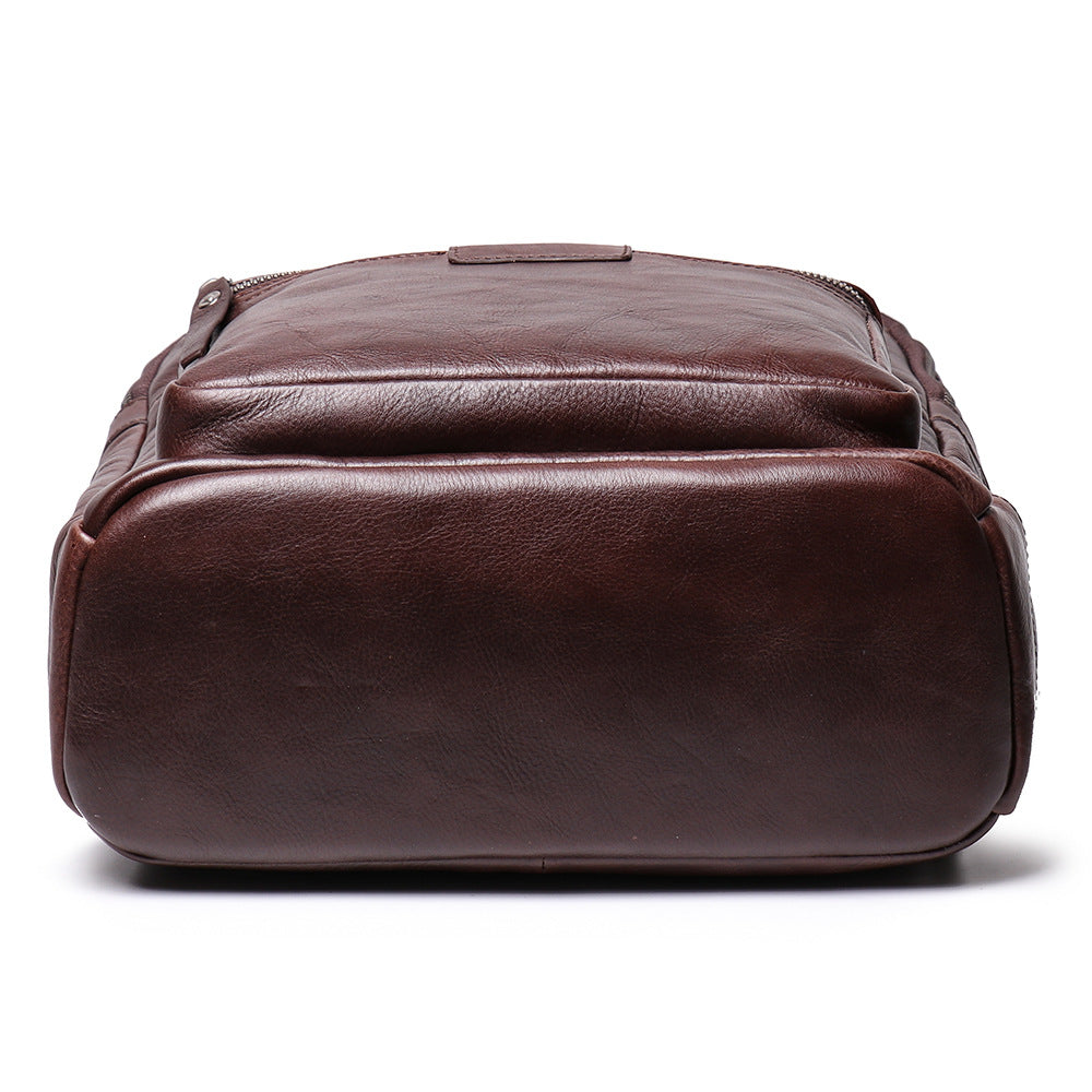 Men's Genuine Leather Backpack Purse