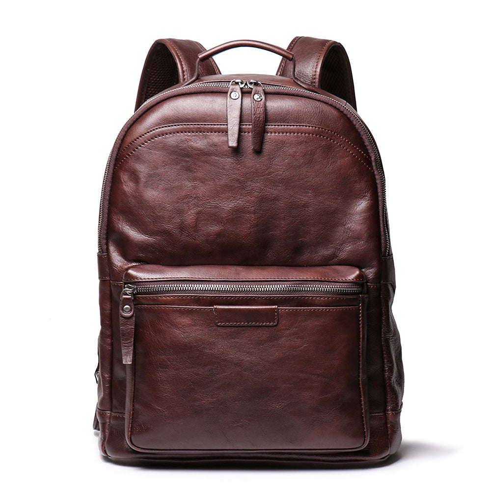 Men's Genuine Leather Backpack Purse