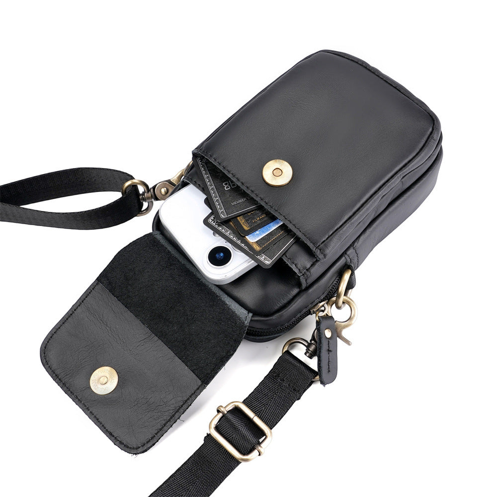 Men's Genuine Leather Crossbody Sling Bag