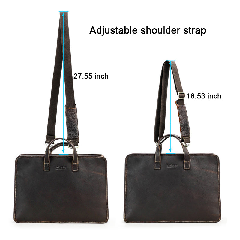 Men's Genuine Leather Laptop Briefcase