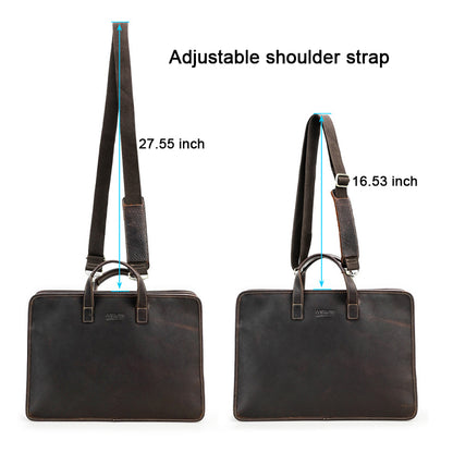 Men's Genuine Leather Laptop Briefcase