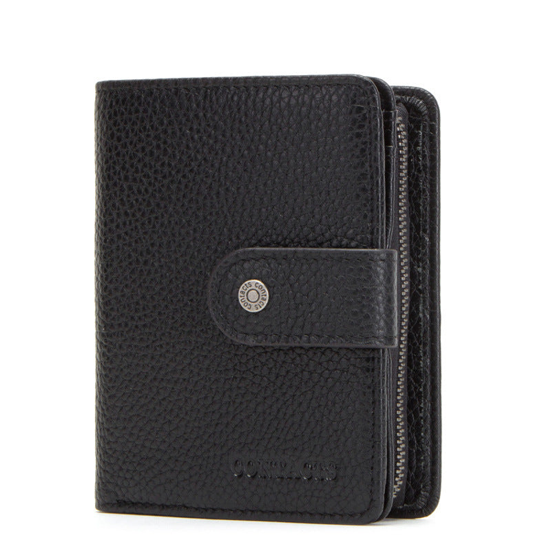 Leather Wallet RFID Blocking Card Case Holder with ID Window