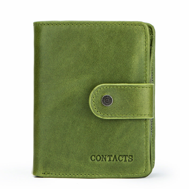 Leather Wallet RFID Blocking Card Case Holder with ID Window