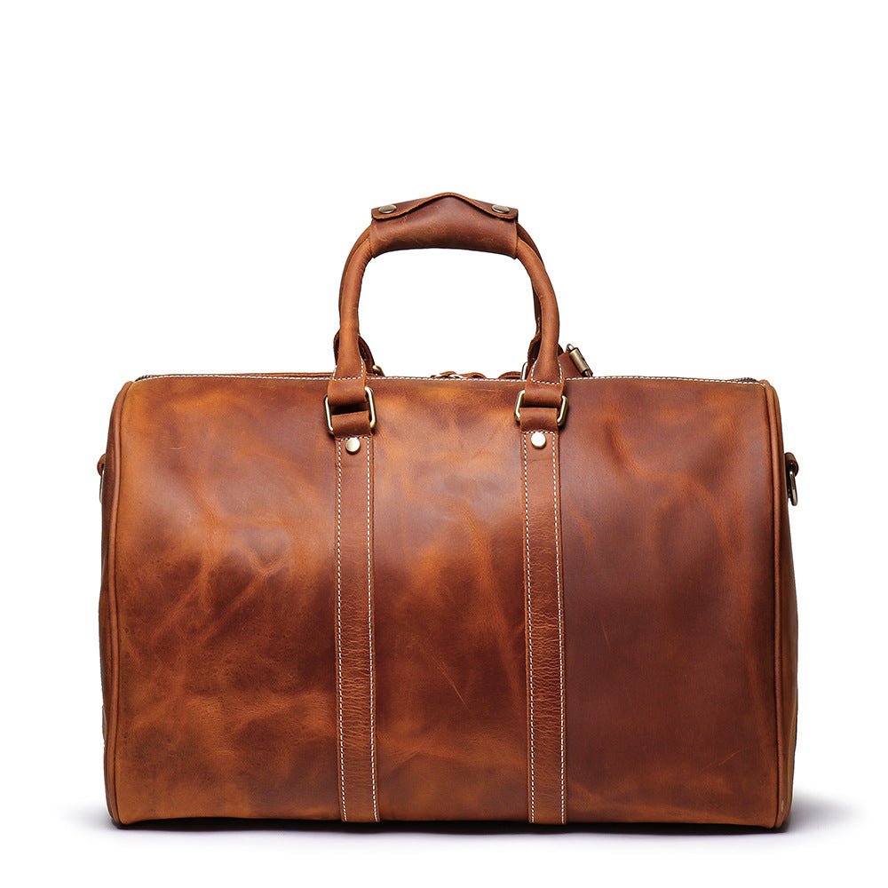 Men's Genuine Leather Travel Duffle Bag