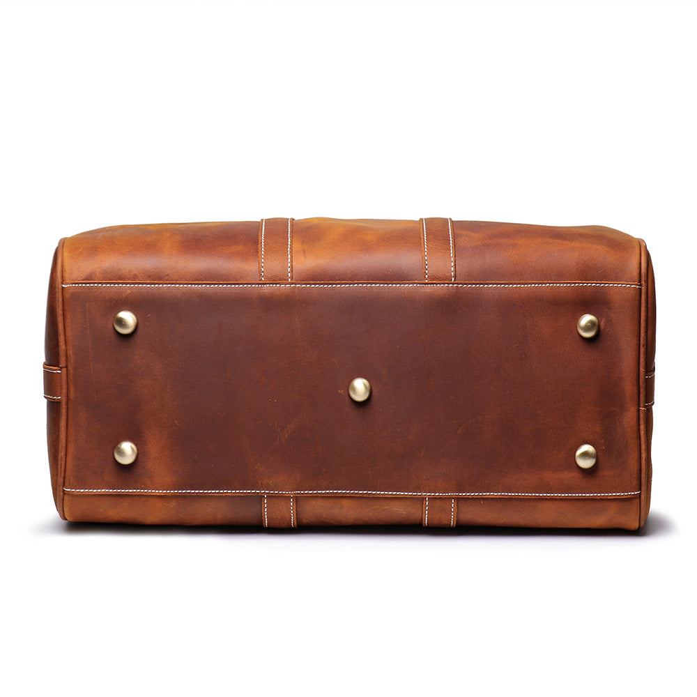 Men's Genuine Leather Travel Duffle Bag