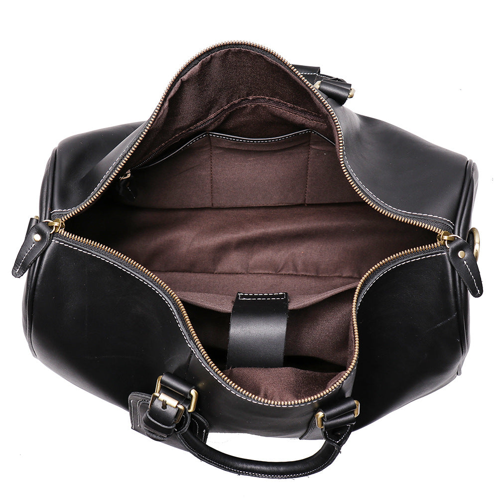 Men's Genuine Leather Travel Duffle Bag