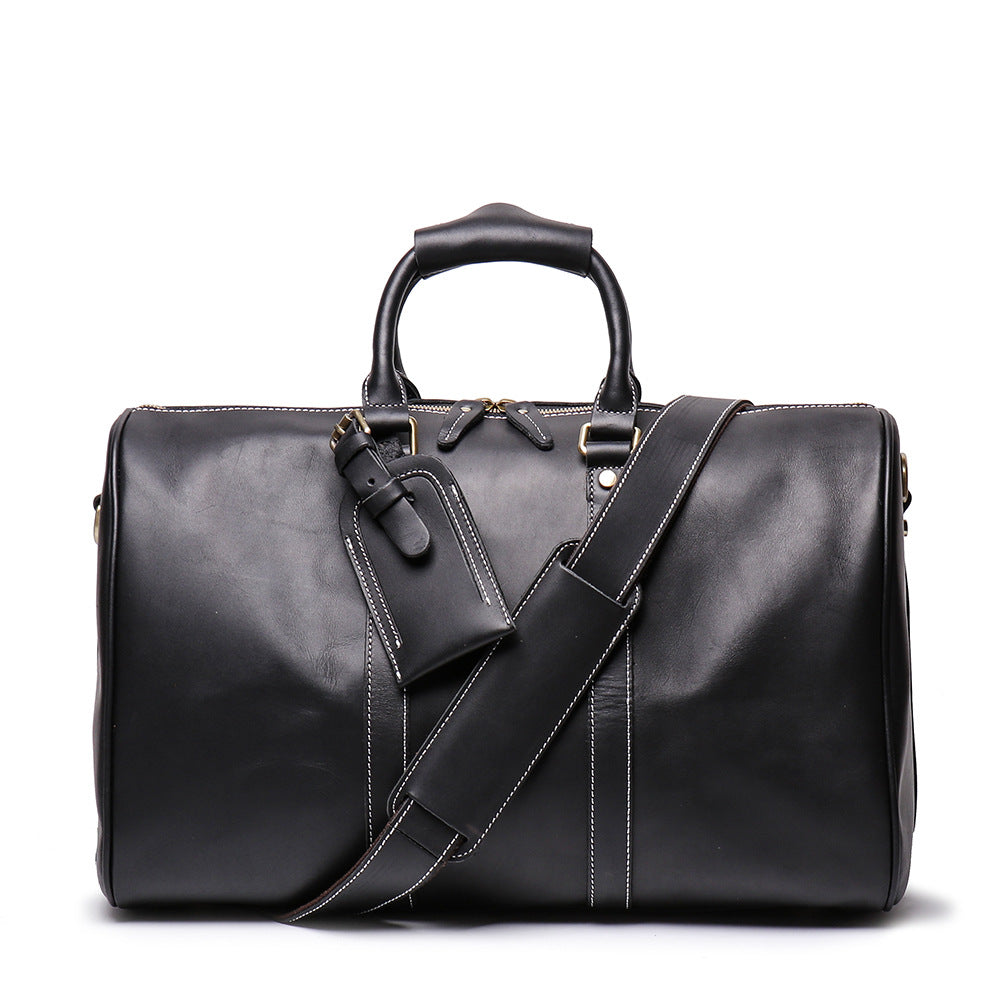 Men's Genuine Leather Travel Duffle Bag