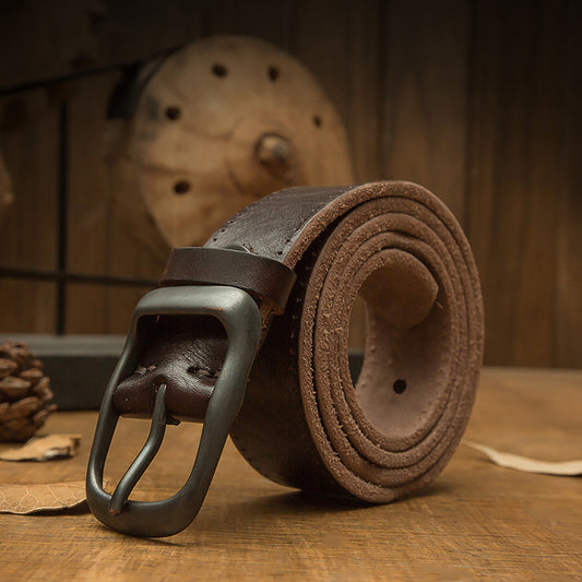 Men's Handcrafted Full-Grain Leather Belt