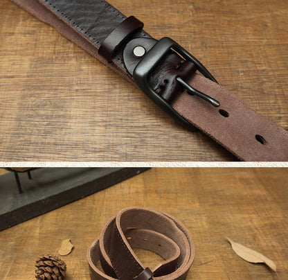 Men's Handcrafted Full-Grain Leather Belt