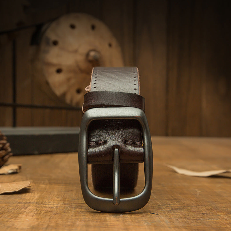 Men's Handcrafted Full-Grain Leather Belt