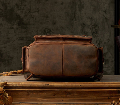 Men's Handmade Full-Grain Leather Backpack