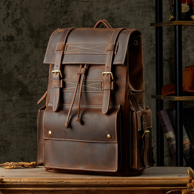 Men's Handmade Full-Grain Leather Backpack