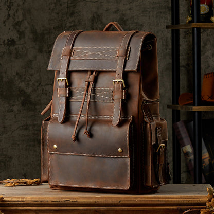 Men's Handmade Full-Grain Leather Backpack