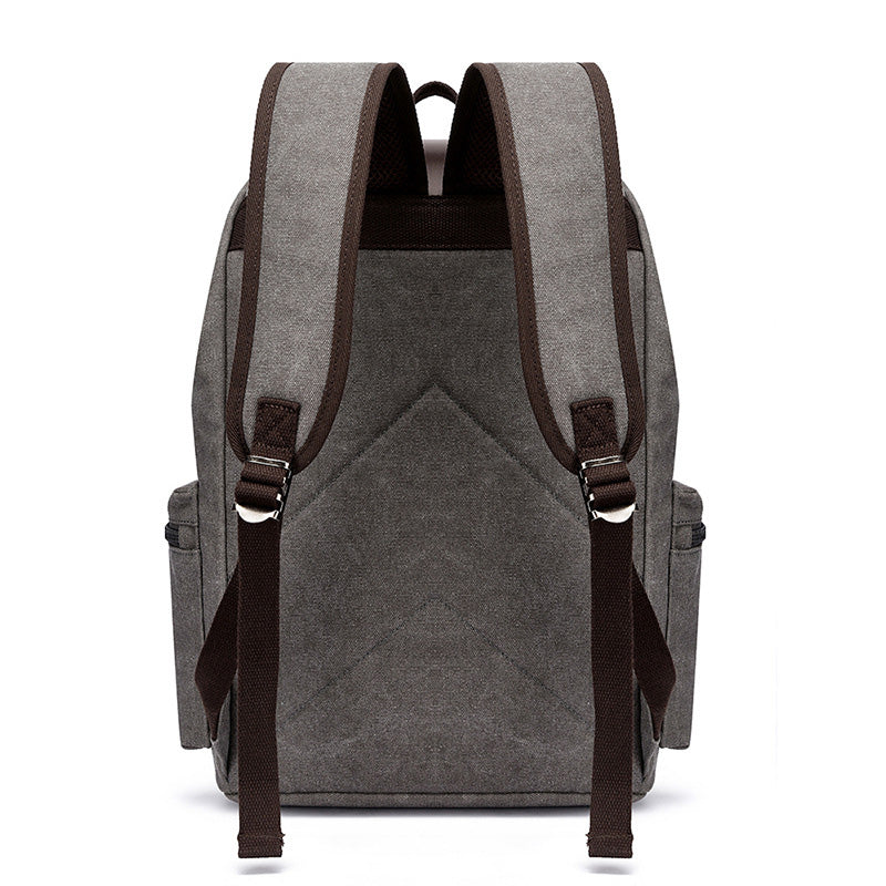 Leather Canvas Backpack 20-35L