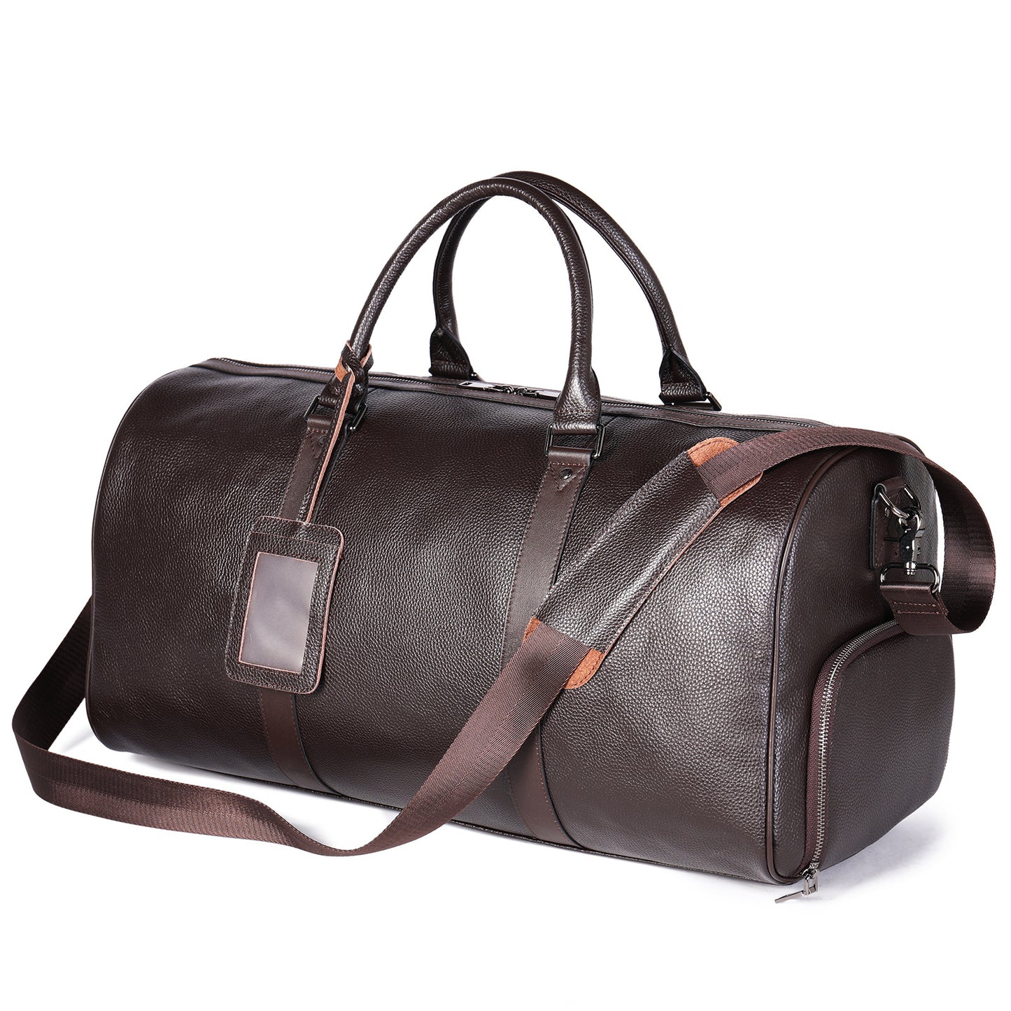 Men's Leather Carry On Bag Weekender Travel Duffel Bag