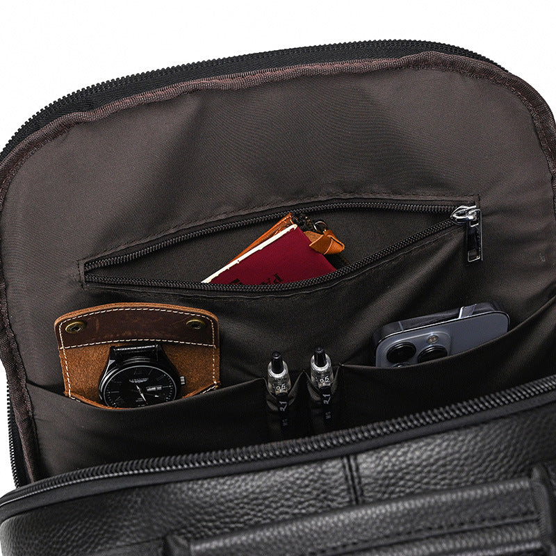 Men's Vintage Leather Laptop Backpack