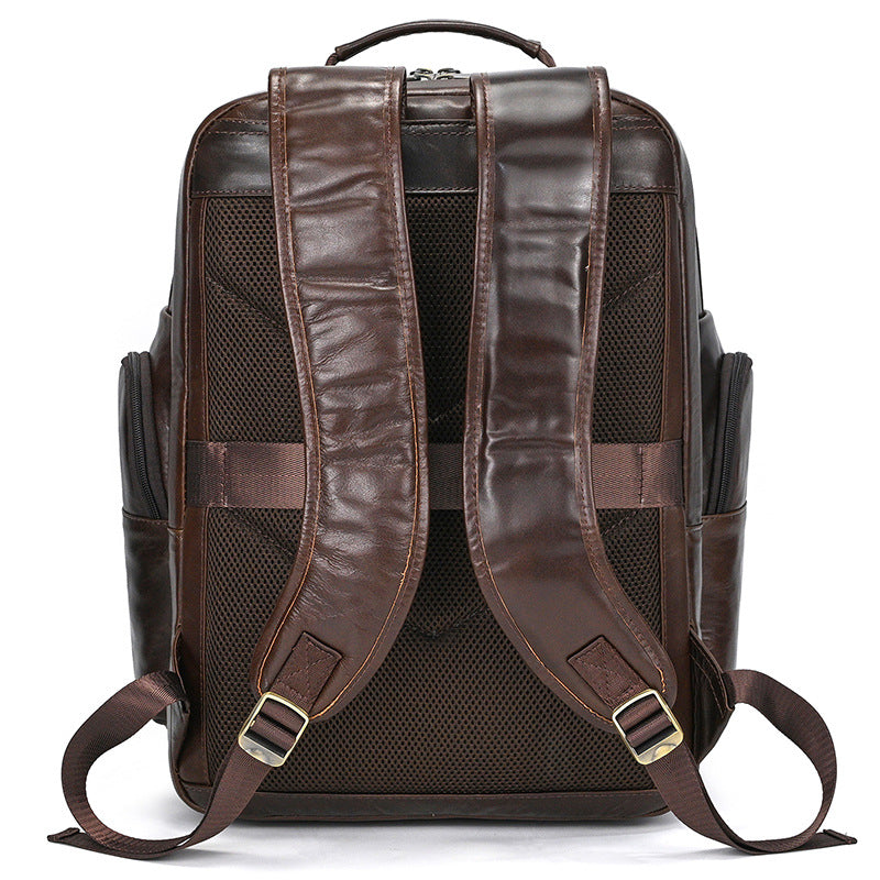 Men's Vintage Leather Laptop Backpack