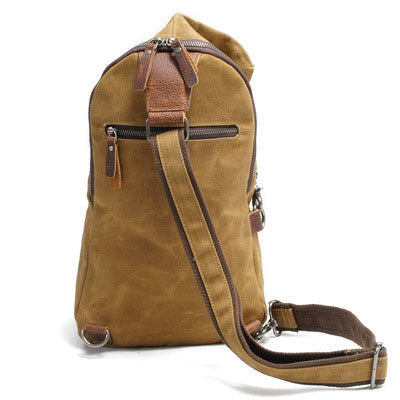 Men's Waxed Canvas Sling Bag