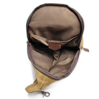 Men's Waxed Canvas Sling Bag