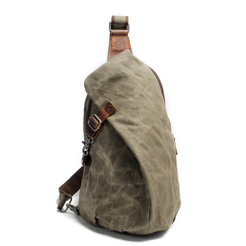 Men's Waxed Canvas Sling Bag