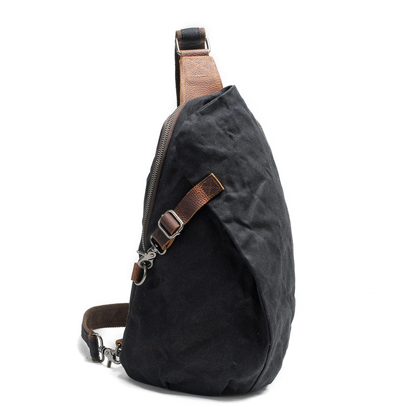 Men's Waxed Canvas Sling Bag